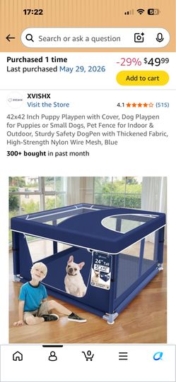 Puppy Playpen with Cover