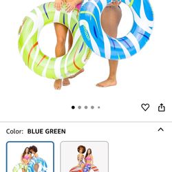 NEW 2 Green - Blue Swimming Floats
