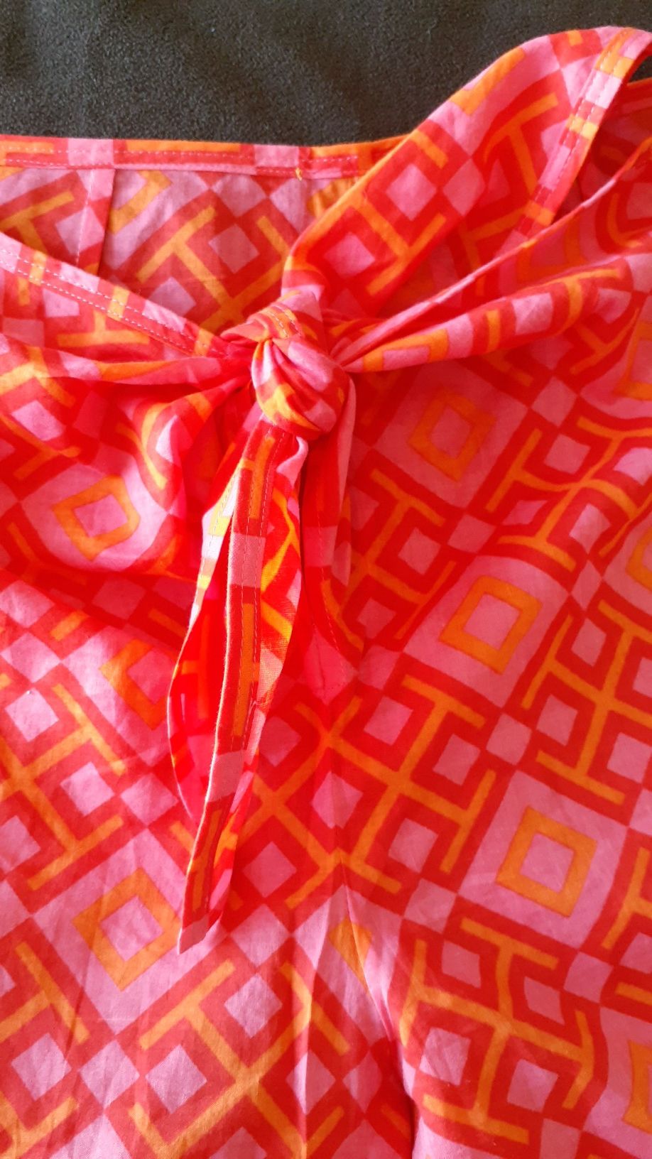Tory Burch Hot Pink TB Logo Tie Front Beach Pants, Size 8