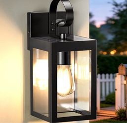 Black Solar Outdoor Wall Lantern