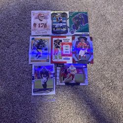 RARE ASSORTED FOOTBALL/ 1 BASKETBALL CARDS