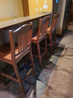 5 oak barstools
