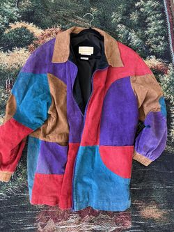 Color block Suede Jacket