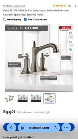 Delta Rila Two Handle Widespread Bathroom Faucet