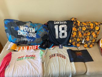 SDFC and Padres gear/swag (Hawaiian shirt not included)