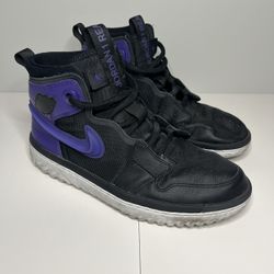 Air Jordan 1 React - Black Court Purple - Size 10.5