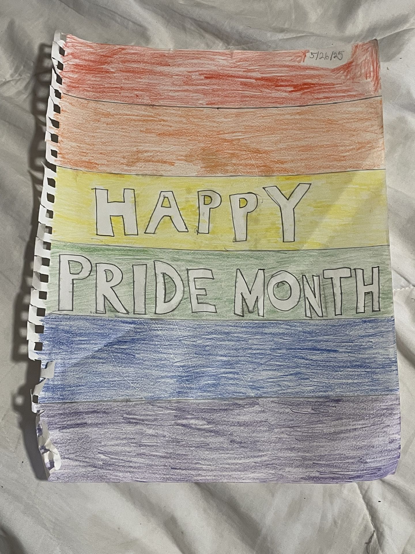 Multicolored Pride Month Art Drawing Illustration