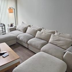 Large beige sectional couch | delivery available 
