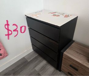 Black 4-Drawer Dresser – $30