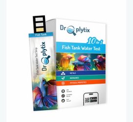 Digital Aquarium Water Test Kit, App-Enabled 10-in-1 Fish Tank Test Kit for Freshwater & Saltwater, Aquarium Test Strips for Fish Tanks, Reef, pH, Amm
