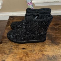 black glitter Cat & Jack Holland Shearling Style Boot