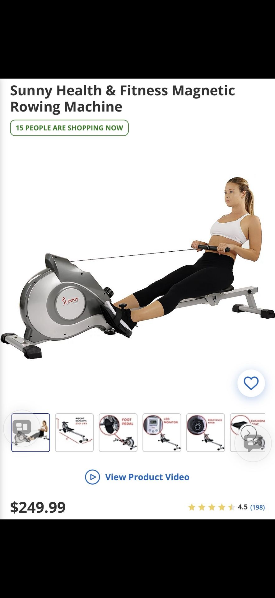 Sunny Health & Fitness Magnetic Rowing Machine