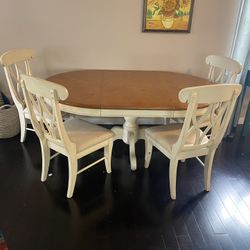 Extendable Dining Table And 4 Chairs