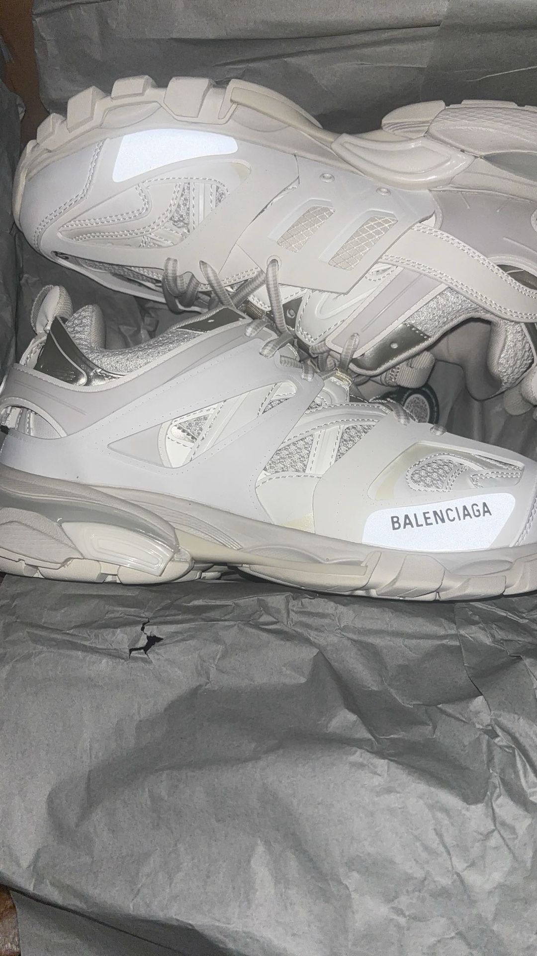 Balenciaga White Tracks Size 9