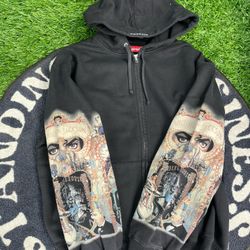 Supreme Michael Jackson Zip Up Hoodie Black