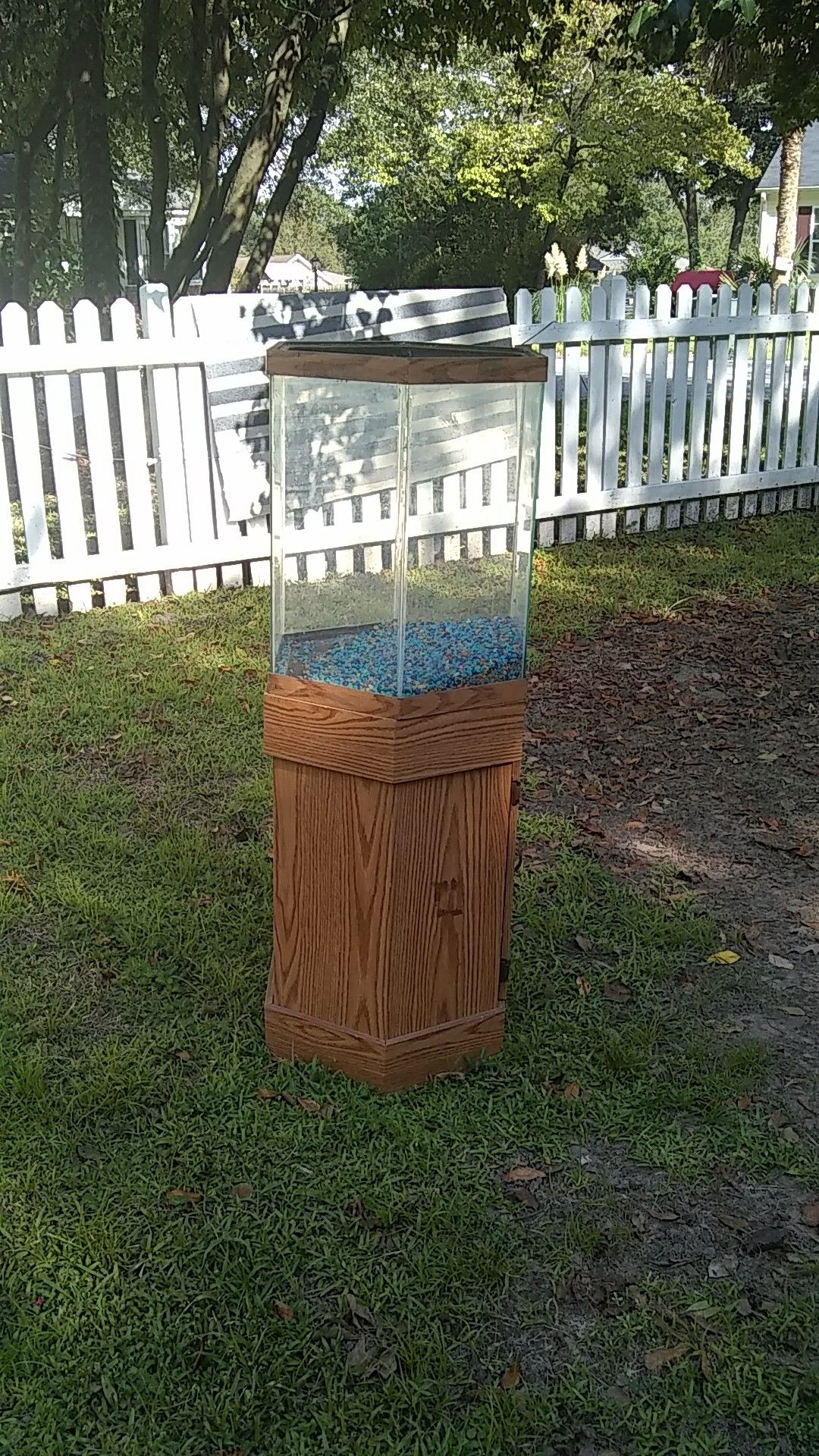 Octagon Fish Tank with base for Sale in Hanahan, SC OfferUp