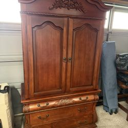 Wood Wardrobe Armoire 