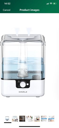 Humidifiers for Bedroom, 6L Cool Mist Humidifiers for Baby Nursery, 26dB Quiet, 50H Runtime, Top Fill Humidifier for Large Room, Home, Plants, Nightli