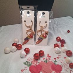 Two Beautiful Bird Keychains
