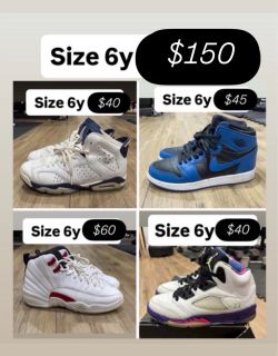 Jordan’s size 6y all for $150