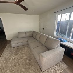 Living Spaces Couch With Chaise