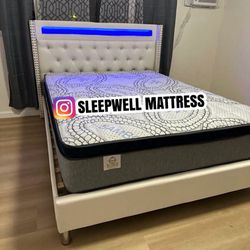 New Queen Bed Frame With Matress 