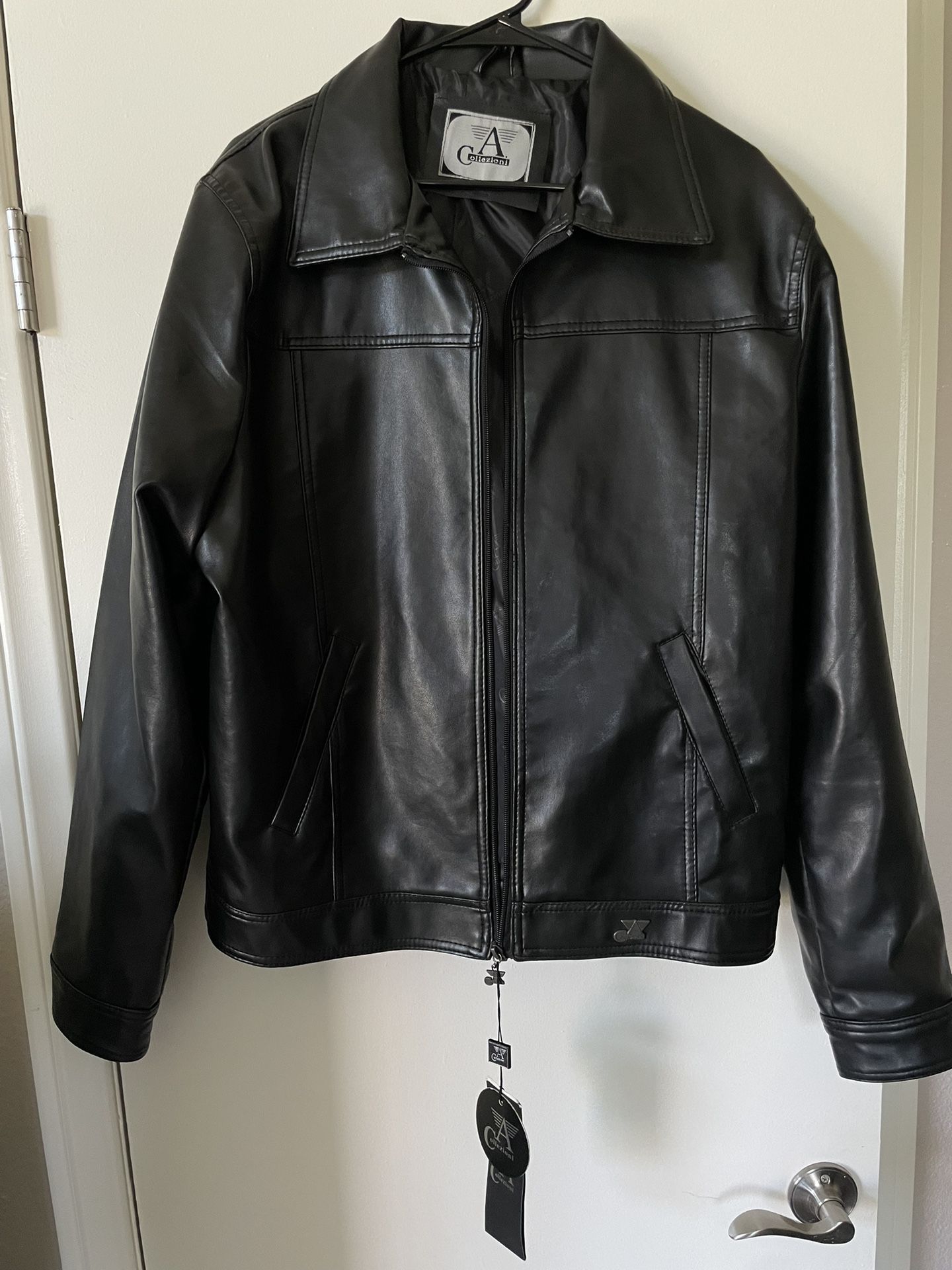 A Collezioni Black Leather Jacket