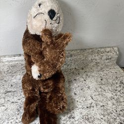Monterey Bay Aquarium Otter Mom Mama & Baby Pup Soft Plush Toy Stuffed Plush 12"