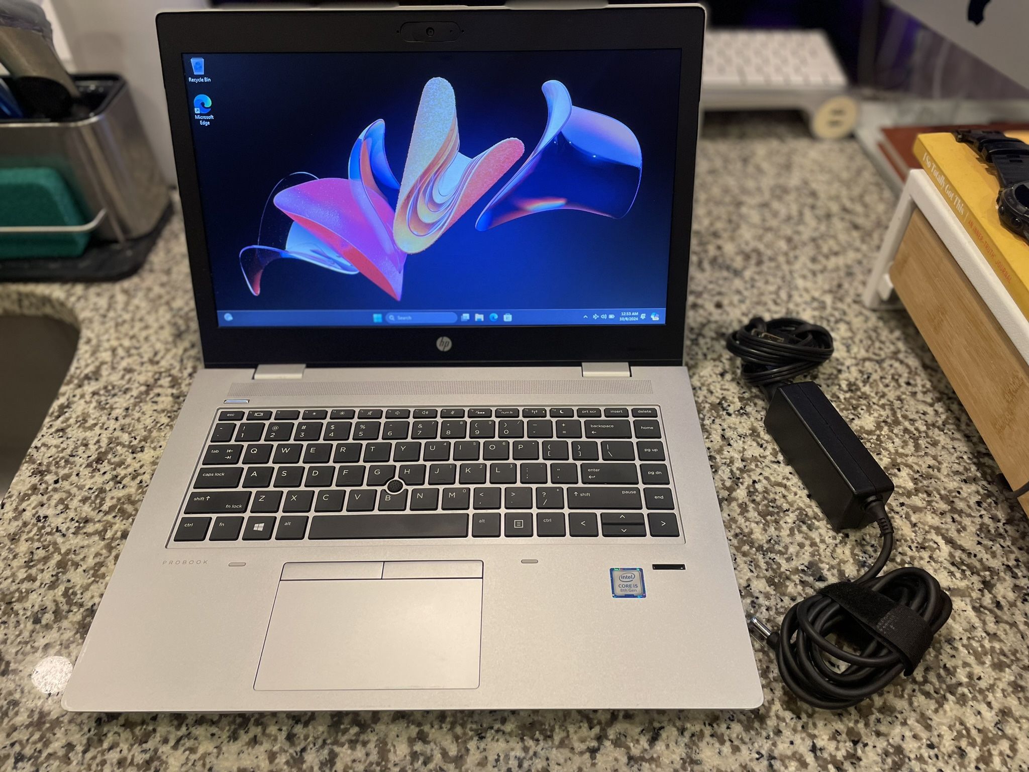 HP ProBook 640 G4 Windows 11 Intel Core i5 Processor 128gb Ssd 8gb Ram - Works Great- Comes With Charger