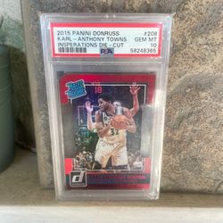 Karl Anthony Towns 2015 Panini PSA 10 limited edition 68/68