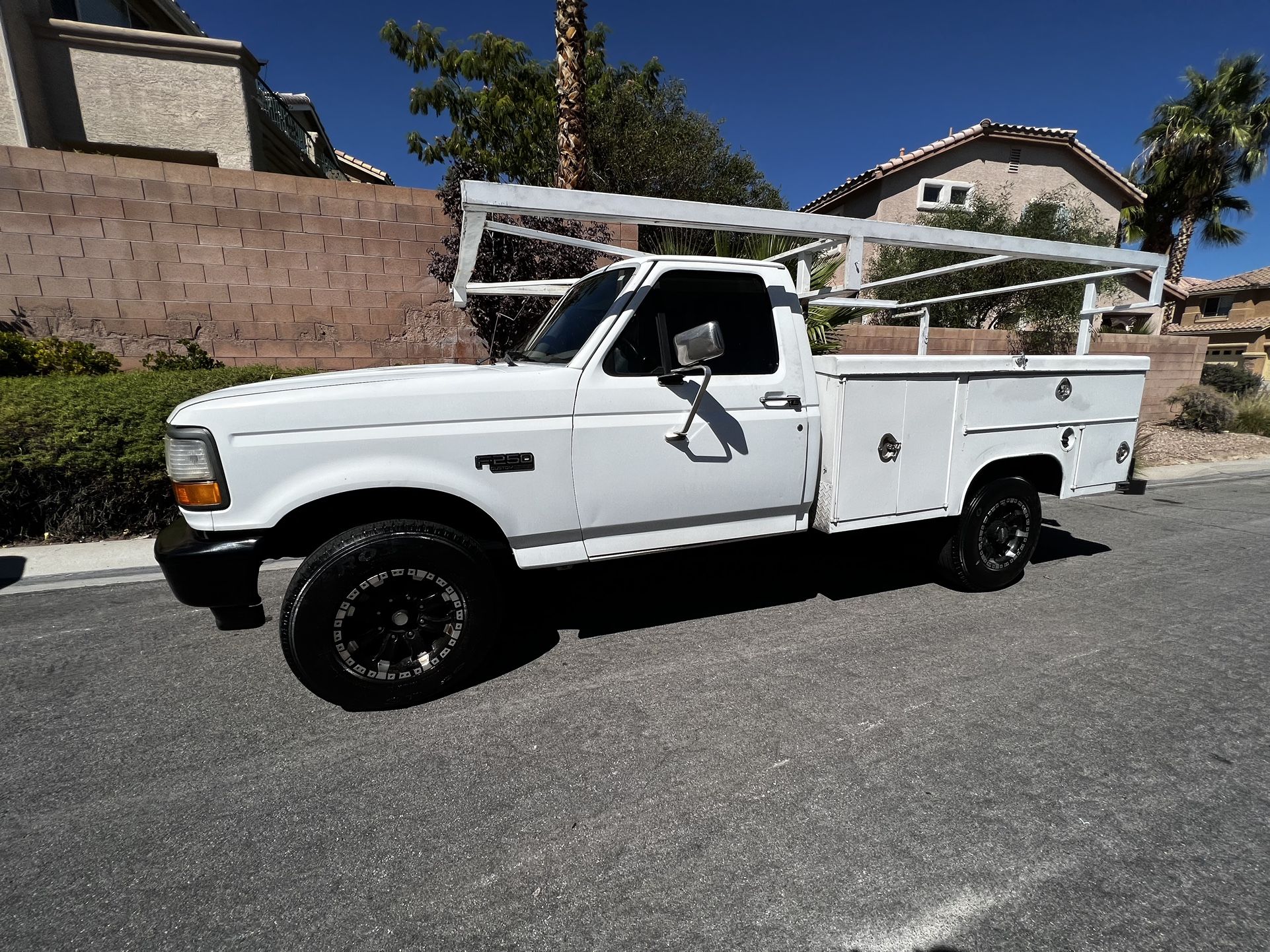 1992 F250 Single Cab Utility Service Bed Tool Boxes Over Head Racks