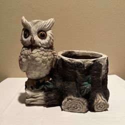 Vintage Owl Planter 11”H X 12”L