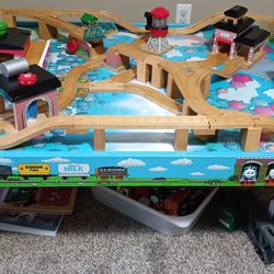 KidKraft  Wooden Train Set & Table and toys
