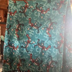 Fleece Cat In The Hat Blanket 70”x50”. Great Condition. 