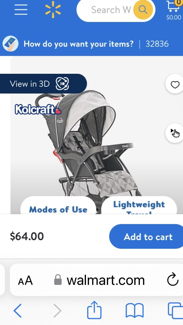 Baby Stroller (KOLCRAFT)  Umbrella 