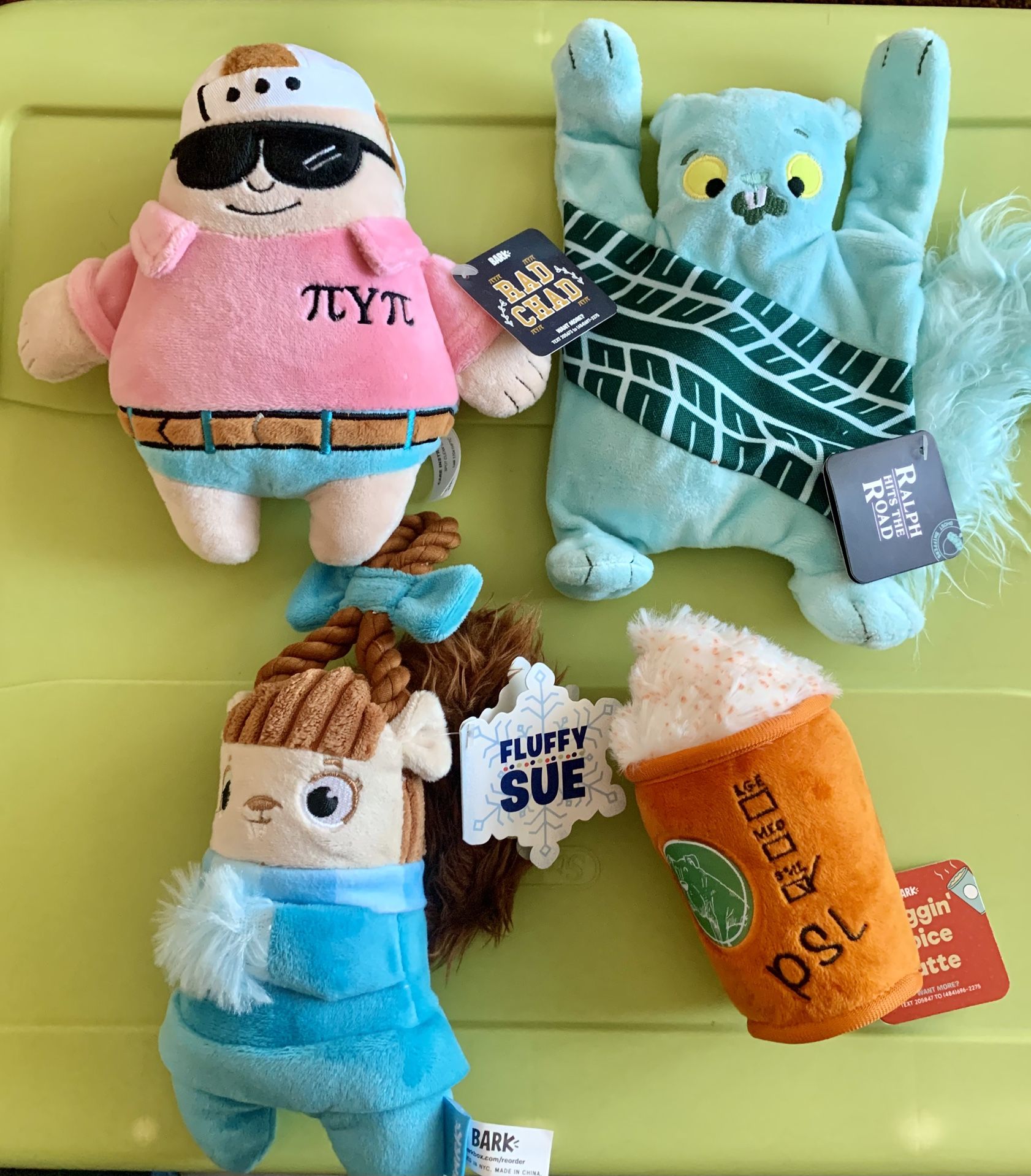 Brand New With Tags Bark Box Dog Toy (set Of 4)