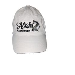 Alaska Kenai River White And Black Baseball Cap
