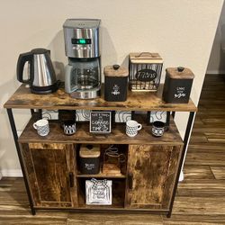 Table With 2 Storage Doors