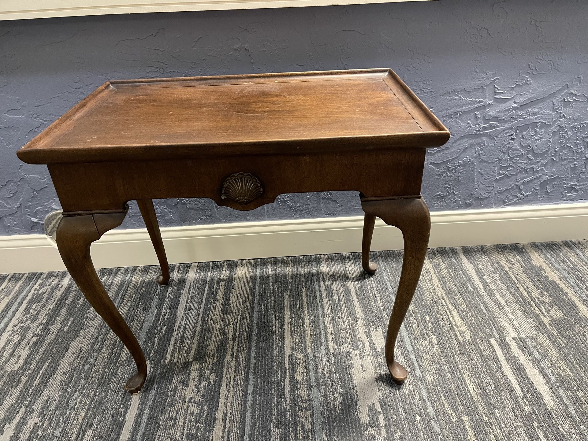 Antique Brandt End Table With Side Wings
