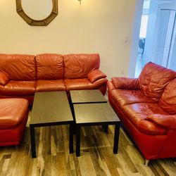 Leather Sofa Set 