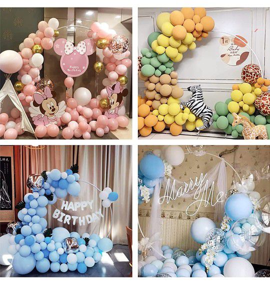 8.2 ft Balloon Wedding Arches for Ceremony Circle Backdrop Stand Balloon Arch Stand