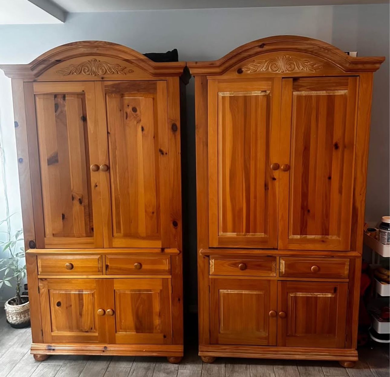 Solid wood Armoires - set of 2 (also sold separately)