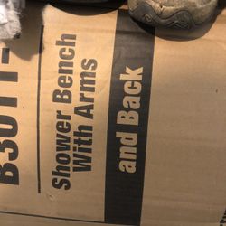 Shower Bench w/ Arm Rest And Back