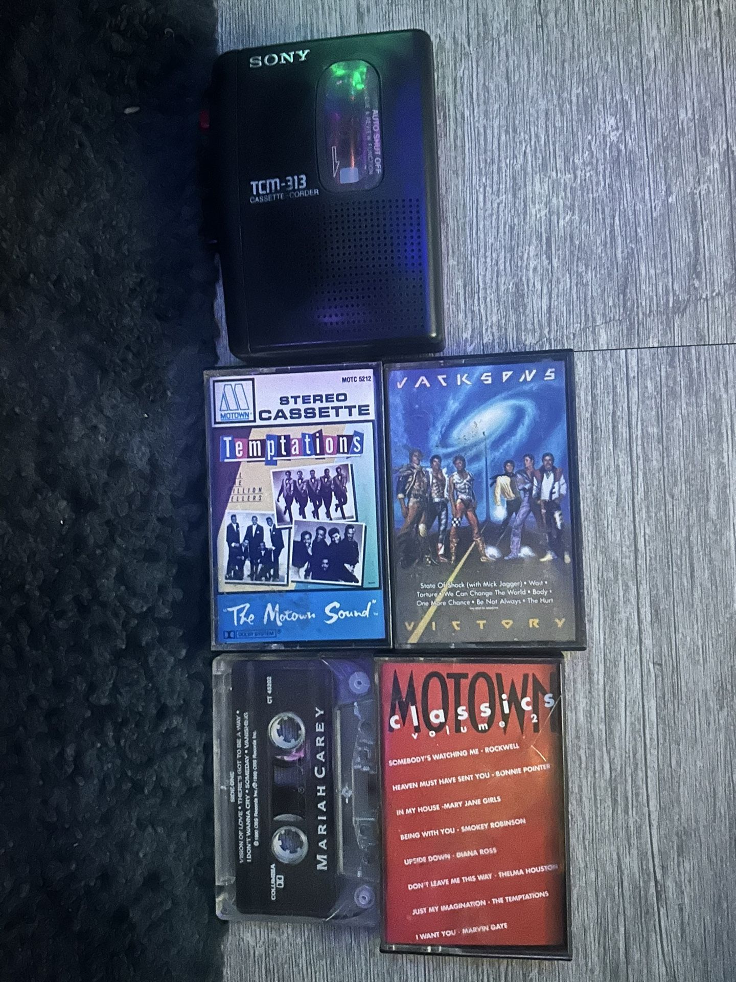 Vintage Sony Cassette Player + Classic Tape Bundle