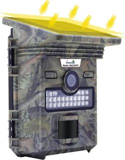 Animal Command Solar Powered Trail Camera 20MP UHD Time Lapse Night Vision Motion Outdoor Waterproof