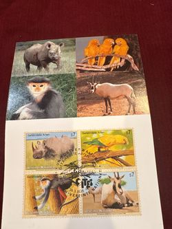 1995 UN Vienna Maximum Card Endangered Species CITES Stamps First Day Cancel