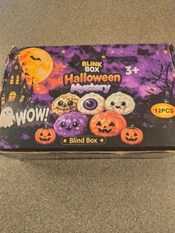 12 pack case of Halloween Mystery blind box squishy