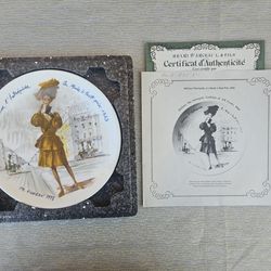 Vintage Henri D'Arceau Limoges "Hélène l'Intrépide" 1978 Collector Plate w/ COA