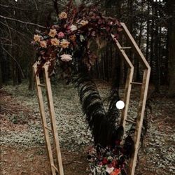 Custom Goth Wood Coffin Wedding Arch 