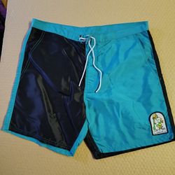 VINTAGE Kanvas by Katin Board Shorts Mens 33 Surfing Swim Trunks Retro 70s 80s USA